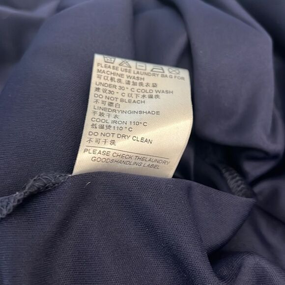 Miusol Dress Sz 2 X Large Navy Blue Scoop Neck Short Sleeve Floral Lace Pleated - Picture 12 of 14